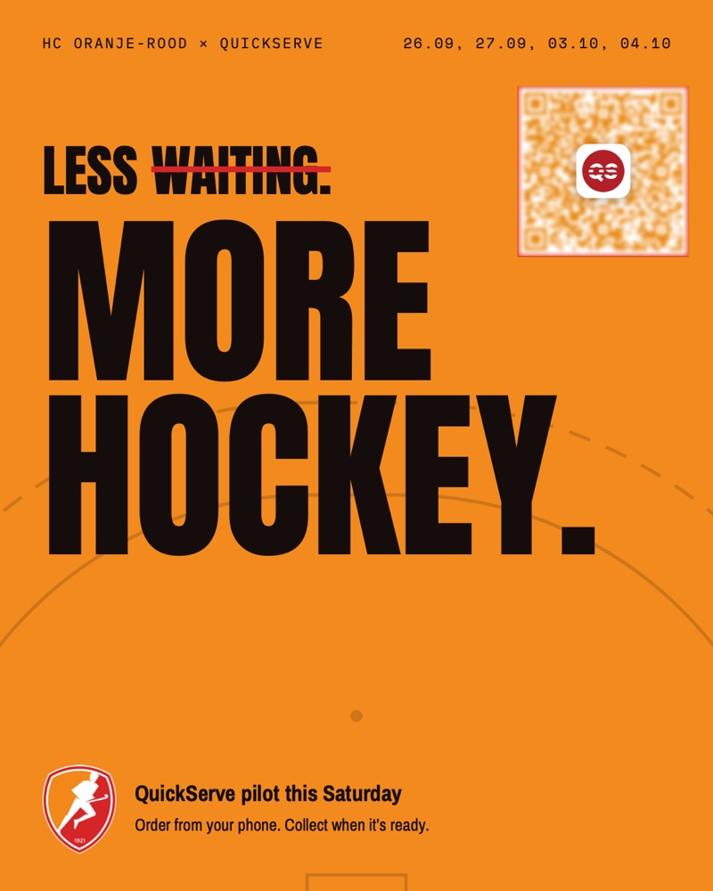 Pilot poster: Less waiting. More hockey.